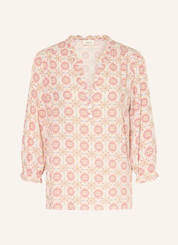 CARTOON Shirt blouse with 3/4 sleeves and ruffles CREAM/ ROSE