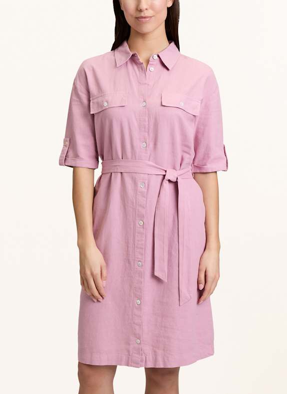 CARTOON Hemdblusenkleid mit Leinen und 3/4-Arm ROSÉ
