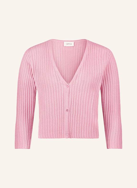 CARTOON Cardigan with 3/4 sleeves and sequins ROSE