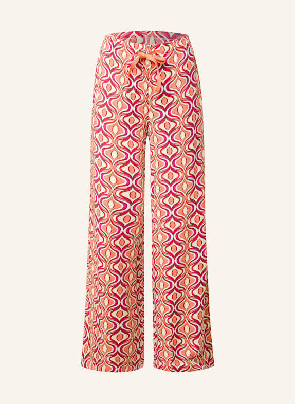 CARTOON Wide leg trousers WHITE/ PINK/ FUCHSIA
