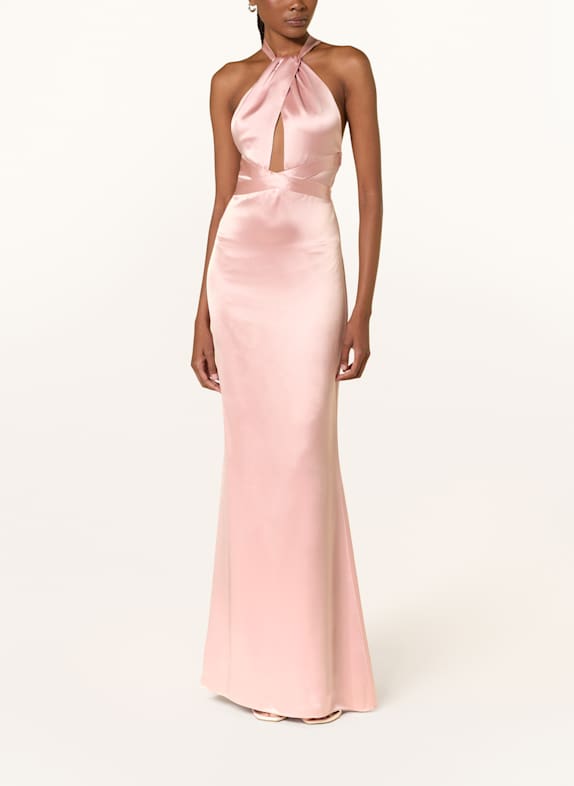 RETROFÊTE Abendkleid MAGNOLIA mit Cut-out aus Satin ROSÉ