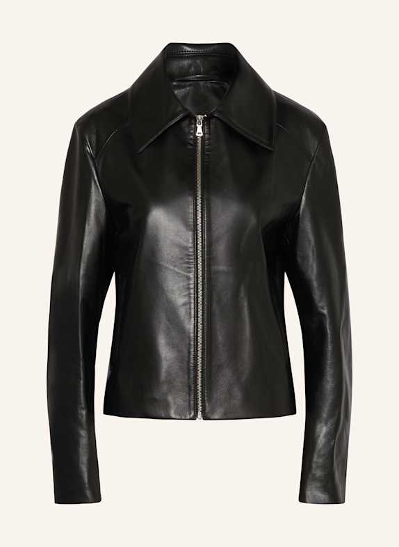 NOUR HAMMOUR Kurtka skórzana MANEN CZARNY