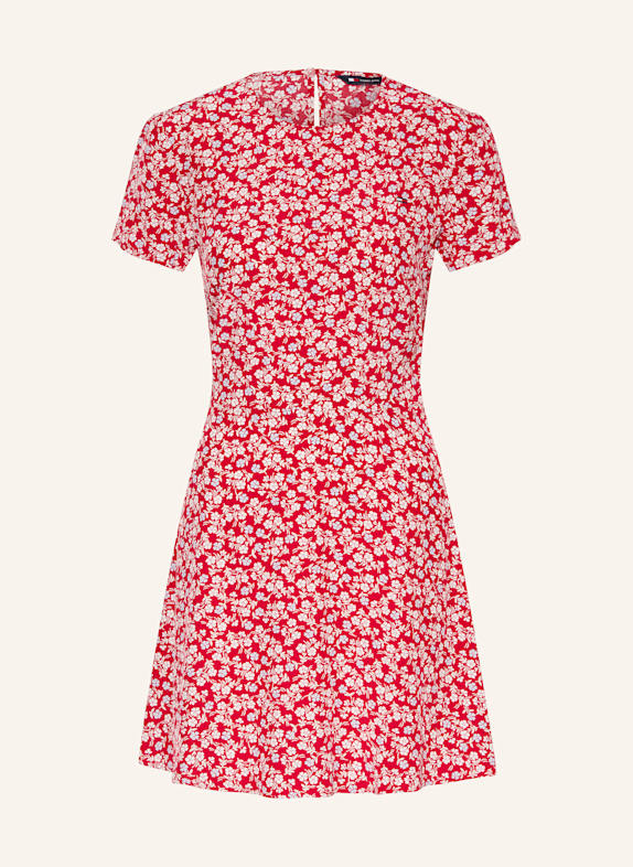 TOMMY JEANS Kleid ROT/ HELLBLAU/ ECRU