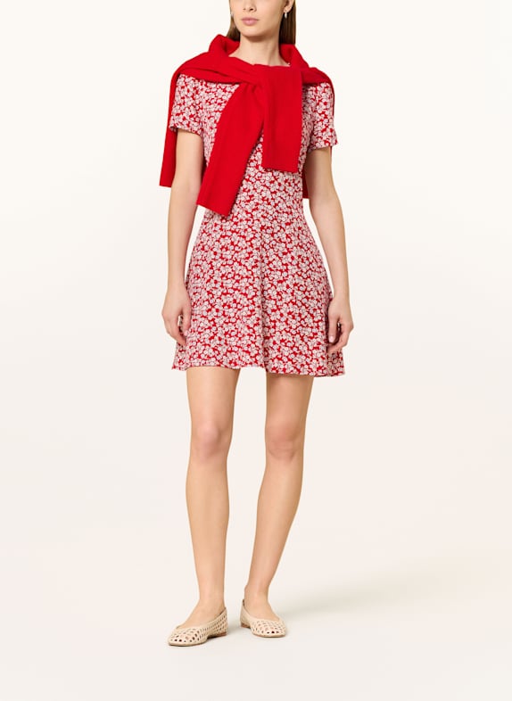 TOMMY JEANS Dress RED/ LIGHT BLUE/ ECRU