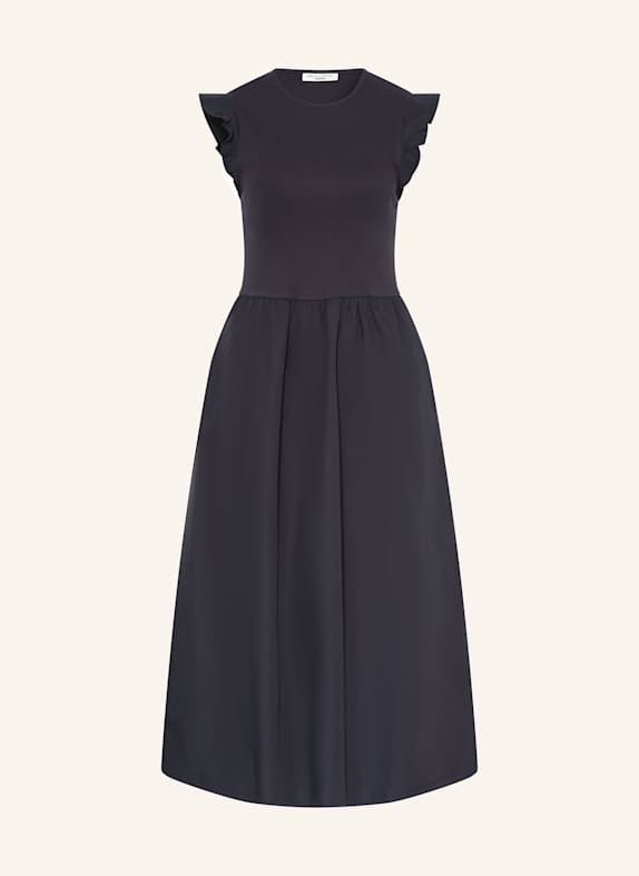 Marc O'Polo DENIM Kleid im Materialmix und Volants DUNKELBLAU