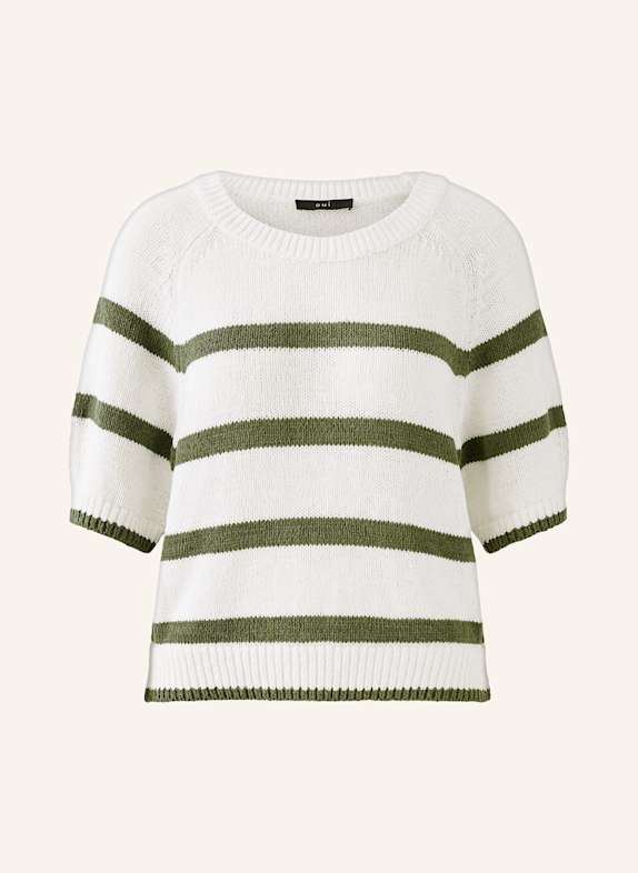 oui Strickshirt WEISS/ GRÜN
