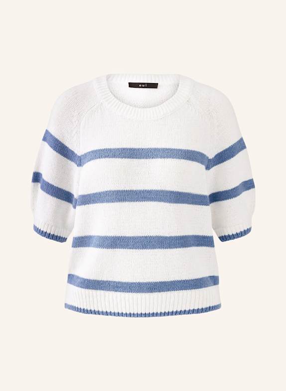 oui Strickshirt WEISS/ BLAUGRAU
