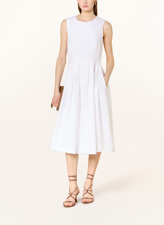 oui robe en lin BLANC