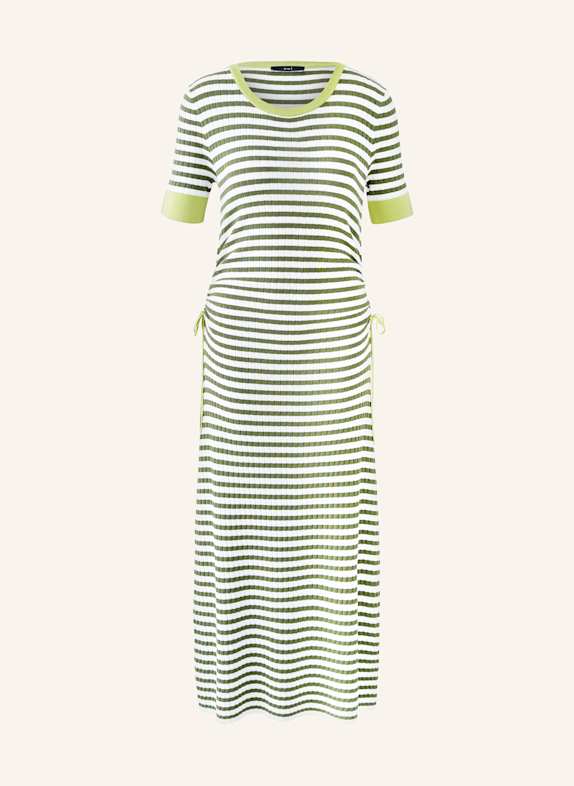oui Strickkleid WEISS/ OLIV