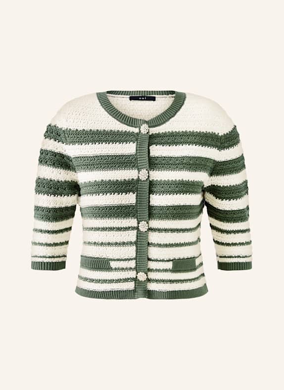 oui Cardigan WHITE/ GREEN