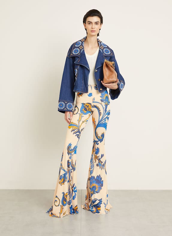 ETRO marlene broek BEIGE / BLAUW