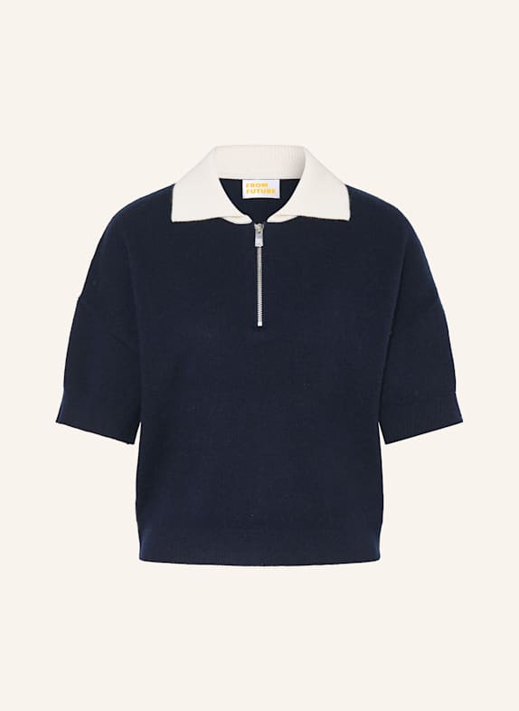 FROM FUTURE Cashmere-Strickshirt DUNKELBLAU