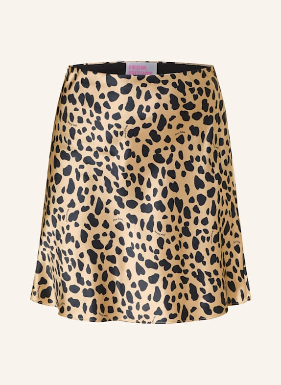 FROM FUTURE Silk skirt LIGHT BROWN/ BLACK