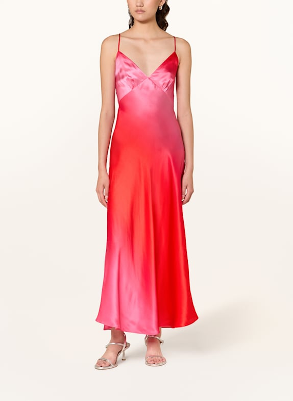 FROM FUTURE Seidenkleid ROSA/ ROT