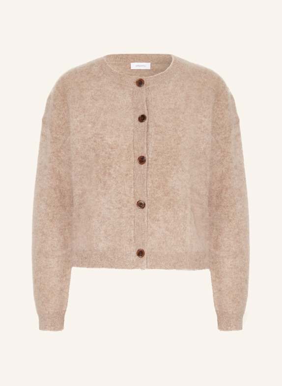 darling harbour Strickjacke aus Cashmere KIESEL MELANGE