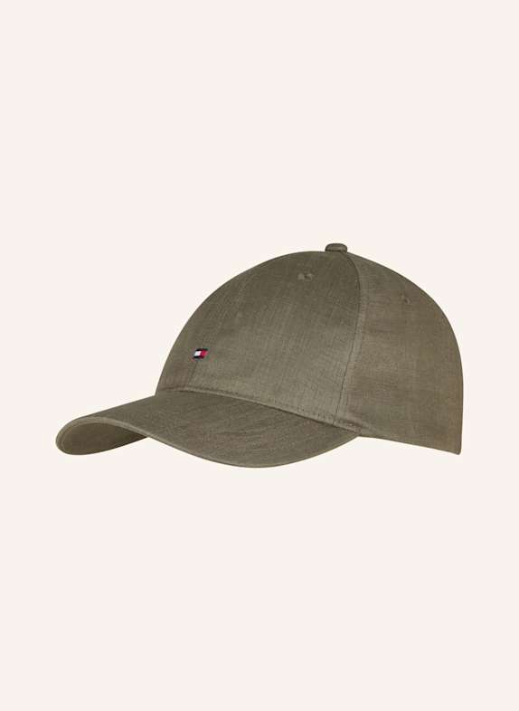 TOMMY HILFIGER Czapka z lnu ZIELONY