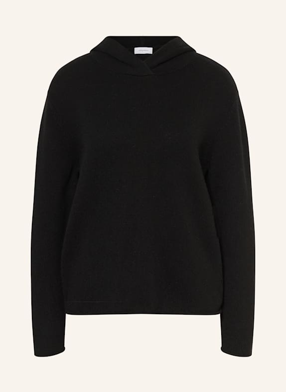 darling harbour Strick-Hoodie mit Cashmere SCHWARZ