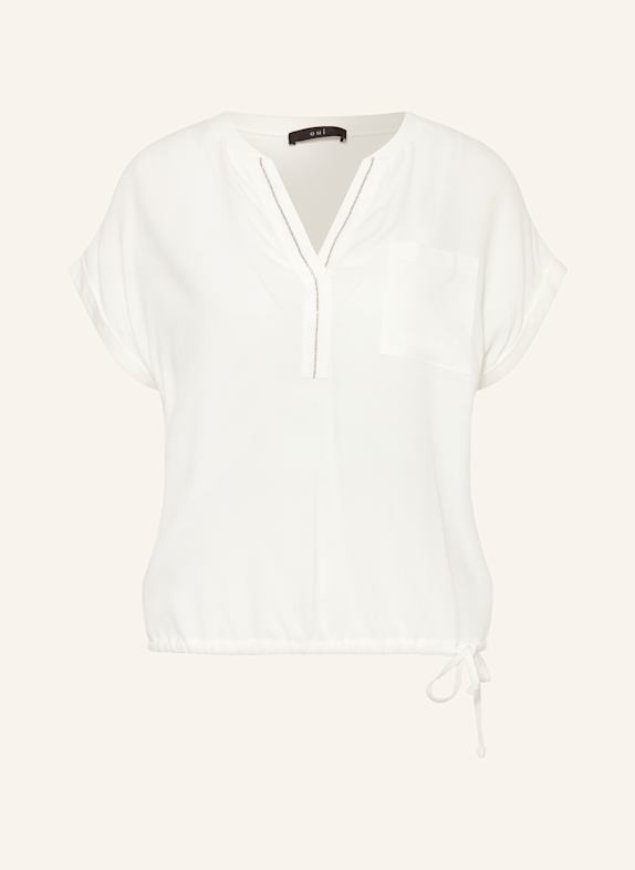oui Blusenshirt mit Schmuckperlen ECRU