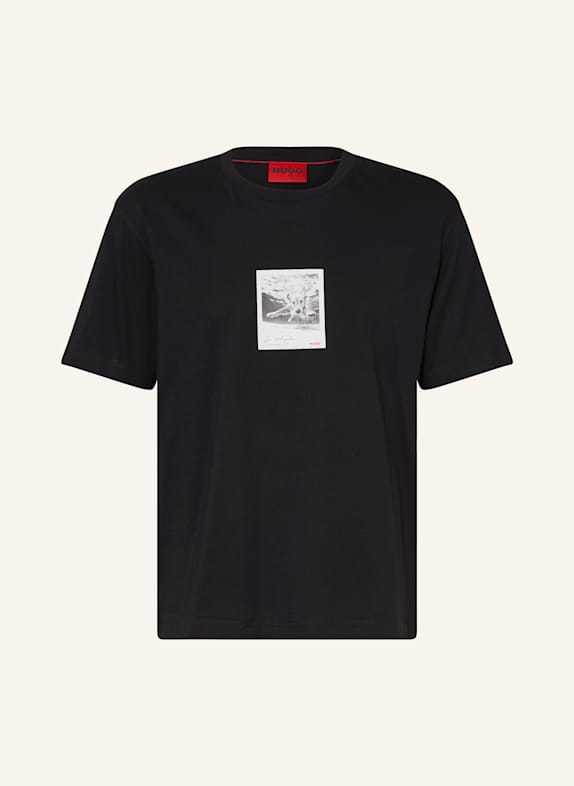 HUGO T-Shirt DARTHY SCHWARZ