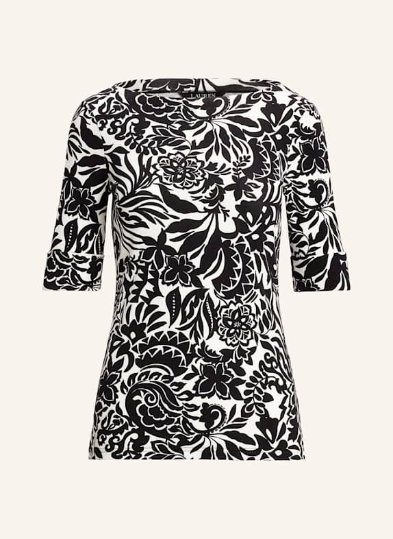 LAUREN RALPH LAUREN T-Shirt SCHWARZ/ WEISS
