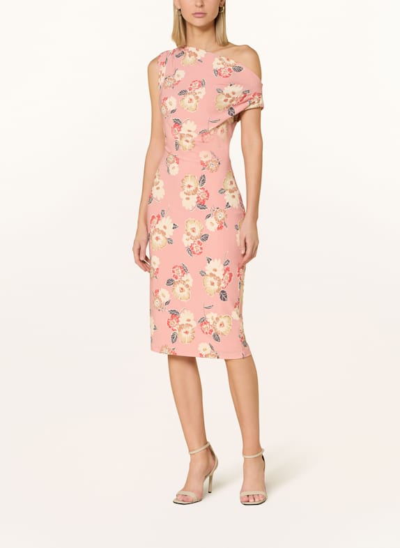 LAUREN RALPH LAUREN Etuikleid aus Jersey ROSA/ ROT/ BEIGE