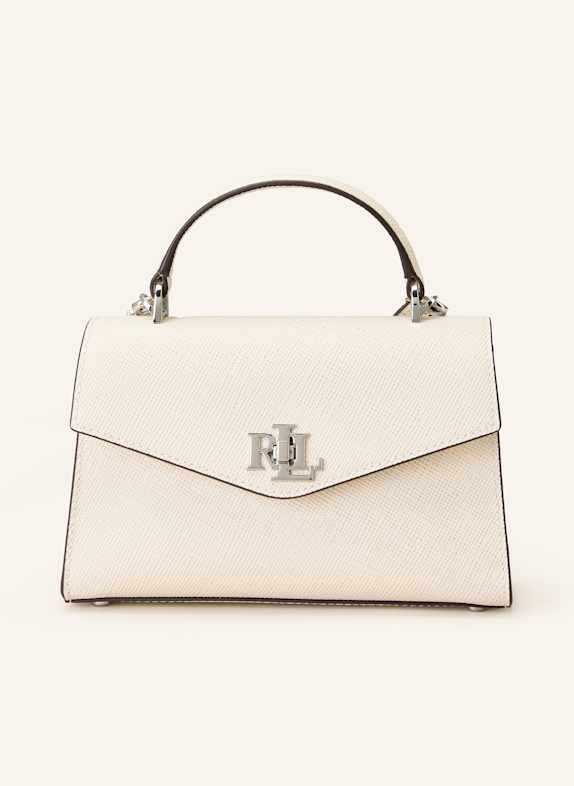 LAUREN RALPH LAUREN Torba na ramię ze skóry saffiano ECRU