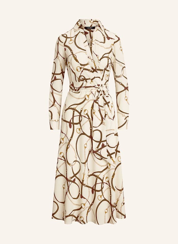 LAUREN RALPH LAUREN Kleid CREME/ DUNKELBRAUN/ HELLBRAUN