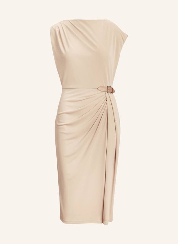 LAUREN RALPH LAUREN Etuikleid aus Jersey BEIGE