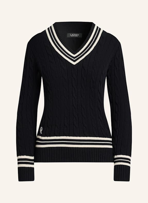 LAUREN RALPH LAUREN Pullover SCHWARZ/ WEISS