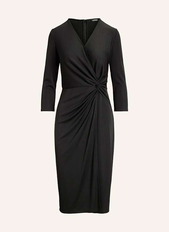 LAUREN RALPH LAUREN Etuikleid mit 3/4-Arm SCHWARZ