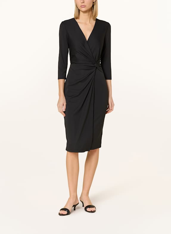 LAUREN RALPH LAUREN Etuikleid mit 3/4-Arm SCHWARZ