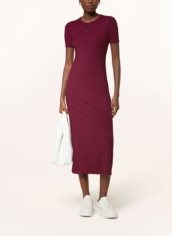 Calvin Klein Jeans Jerseykleid DUNKELROT
