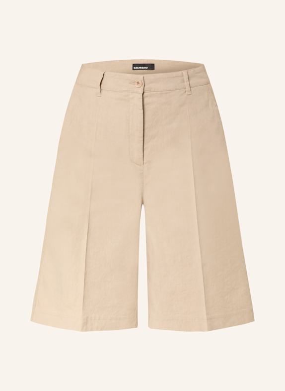 CAMBIO ADRIENNE Bermuda shorts with linen BEIGE
