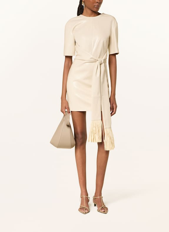 Nanushka MARYL dress in leather look CREAM