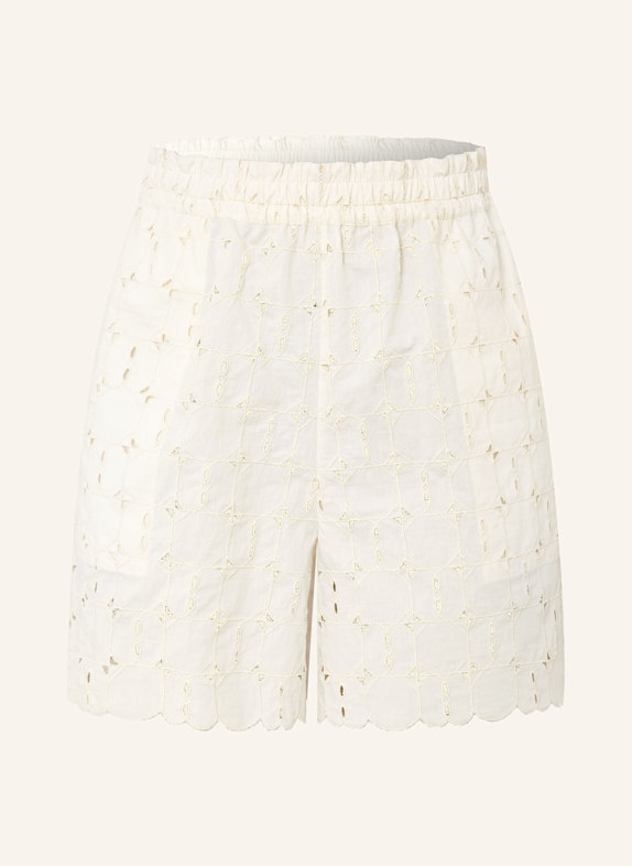 MONCLER Shorts made of broderie anglaise CREAM