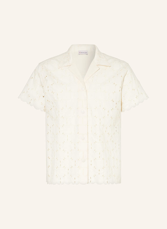 MONCLER Hemdbluse mit Lochspitze CREME