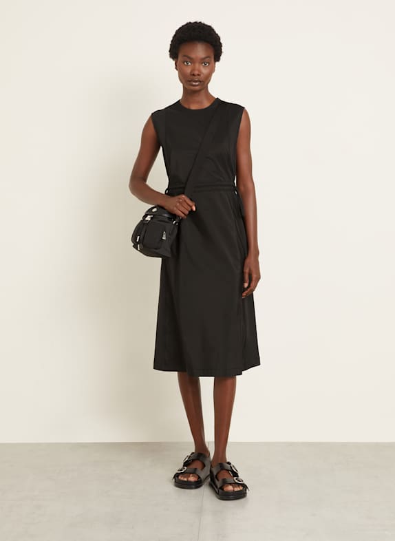 MONCLER Dress in mixed materials BLACK