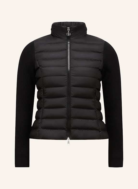 MONCLER Down jacket in mixed materials BLACK