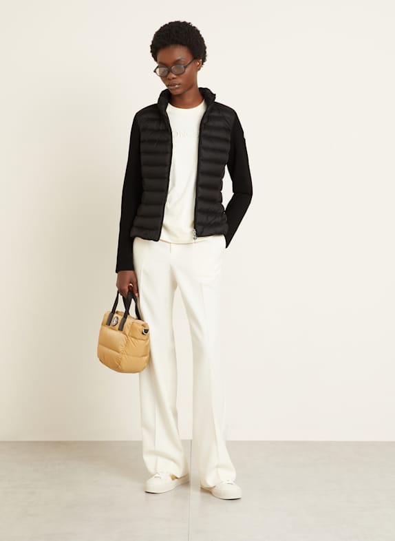 MONCLER Daunenjacke im Materialmix SCHWARZ