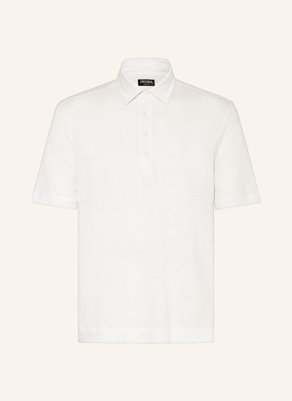 ZEGNA Linen polo shirt WHITE