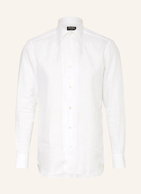 ZEGNA Leinenhemd Regular Fit WEISS