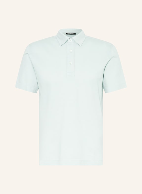 ZEGNA Piqué polo shirt LIGHT BLUE