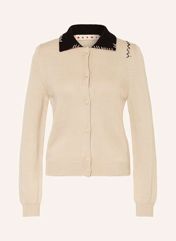 MARNI Strickjacke BEIGE/ SCHWARZ