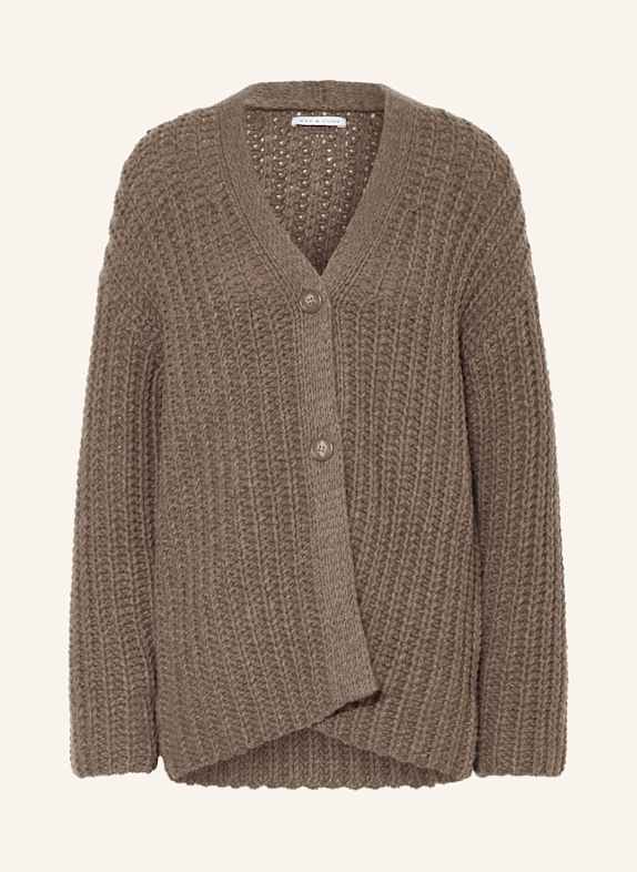 MRS & HUGS Cardigan with cashmere DARK BROWN