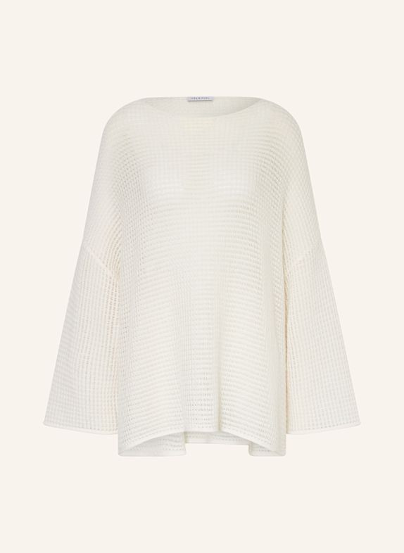 MRS & HUGS Oversized-Pullover mit Cashmere WEISS