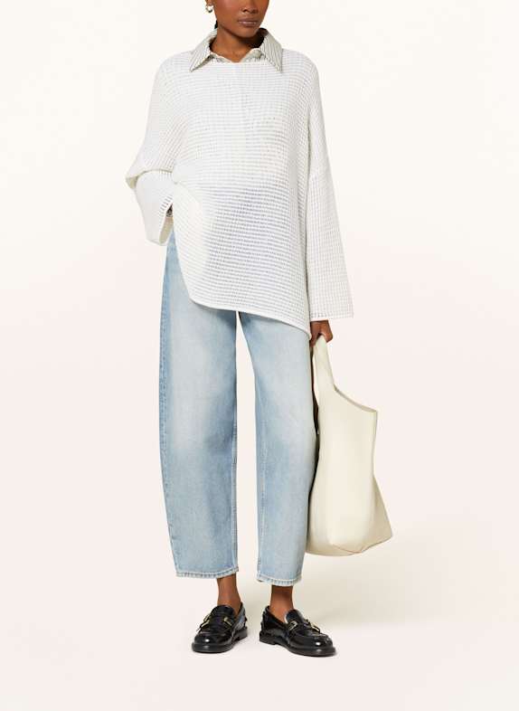 MRS & HUGS Oversized trui met kasjmier WIT