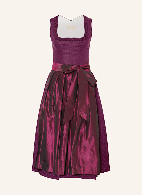 AlpenHERZ Dirndl MARA mit Leinen FUCHSIA