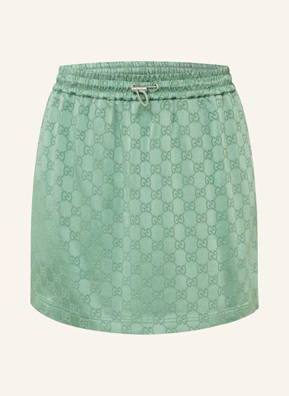 GUCCI Satinrock mit Galonstreifen 3336 TROPICAL LIME