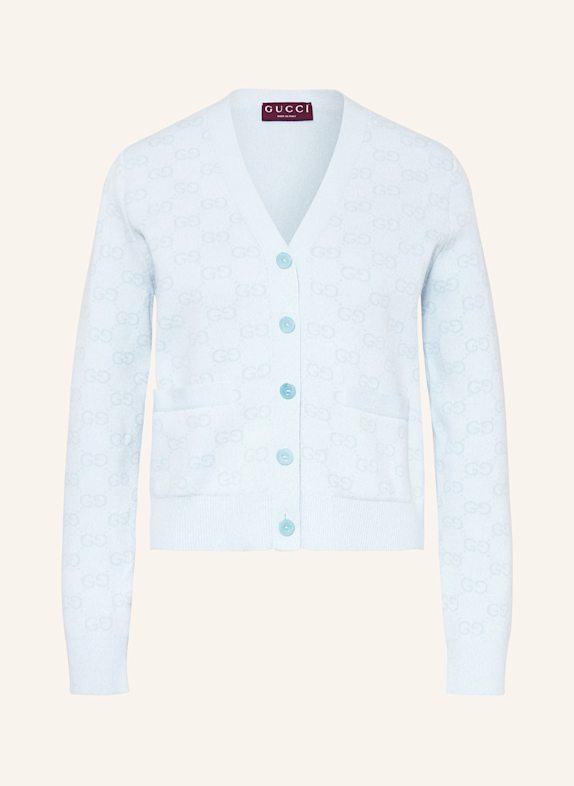 GUCCI Strickjacke 4546 LIGHT BLUE/WHITE