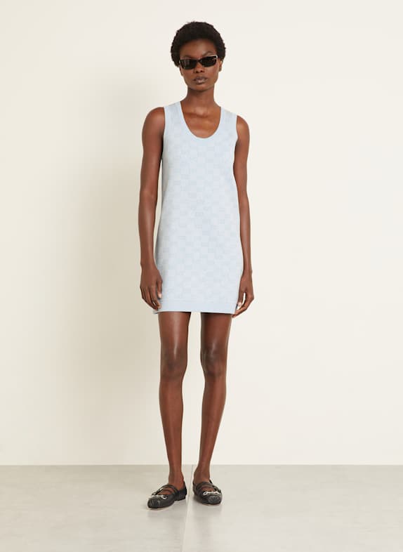 GUCCI Sheath dress 4546 LIGHT BLUE/WHITE